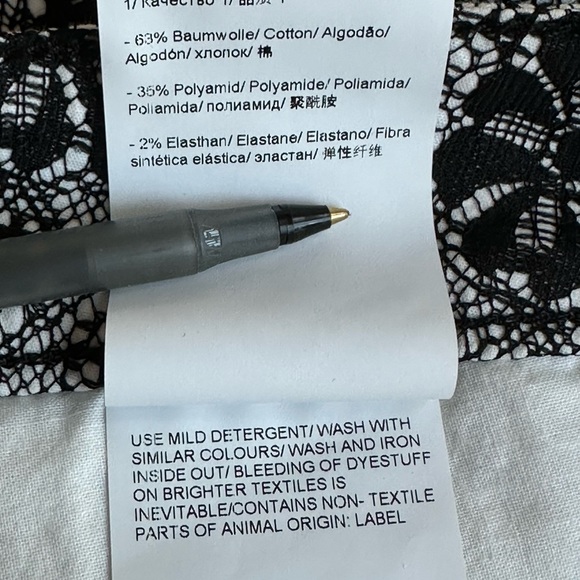 ESCADA black/white lace-look jeans size 36 EU, NWT - Picture 13 of 14